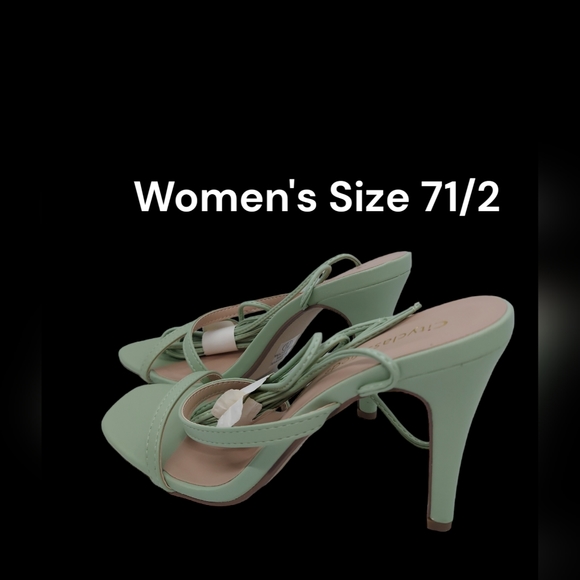Cityclassified Light Green Heel Dress Sandals Women's Size 7 1/2 NWT - Picture 8 of 10